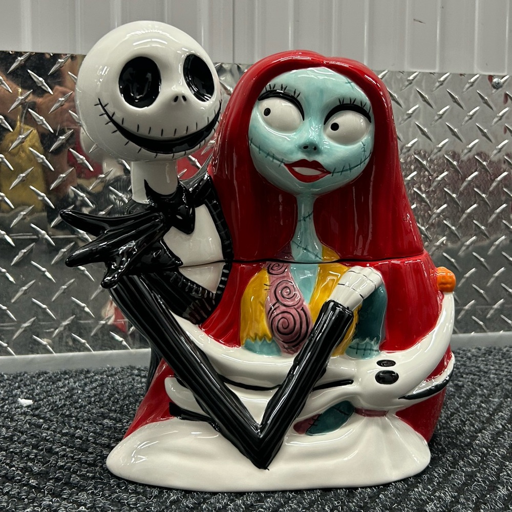 Jack and Sally Ceramic cookie jar